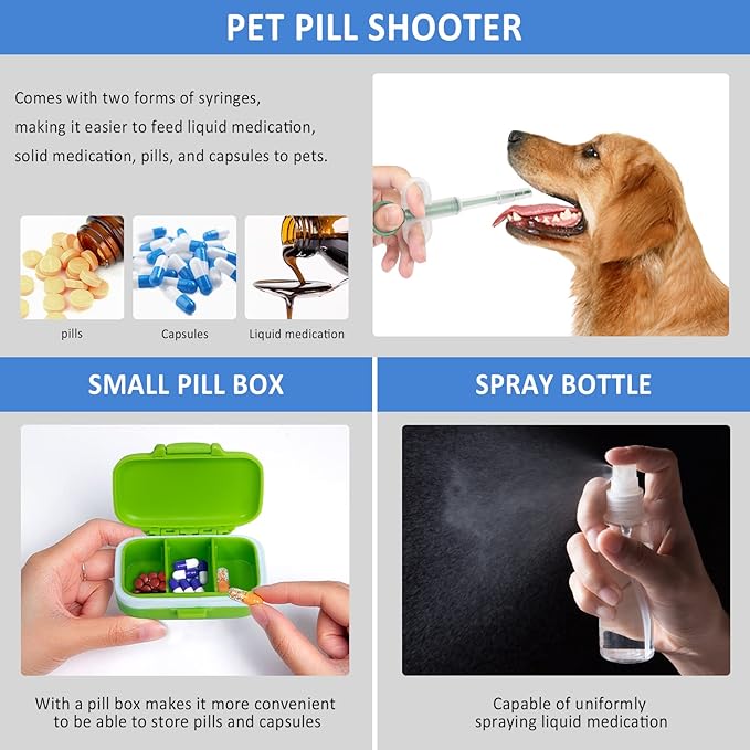 Pet First Aid Kit for Dogs and Cats - Pet Emergency Kit for Camping Hiking Traveling Hunting and Sports Orange
