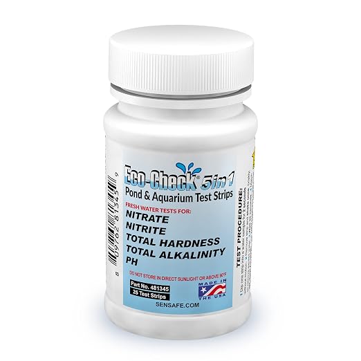 Industrial Test Systems Eco-Check 5 in1 Aquarium Water Quality Test Strips 481345 - Made in USA - Best Pond & Aquarium Test Strips