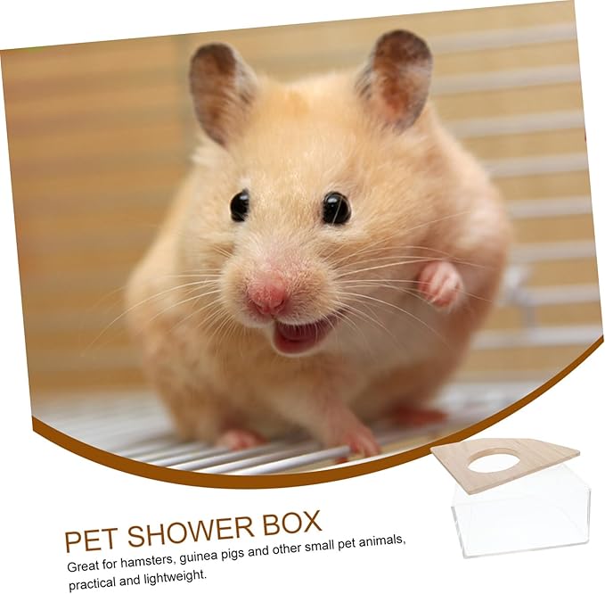 Beavorty Pet Sand Bath Hamster Dust Bath Small Bathtub for Chinchilla Easy Observation