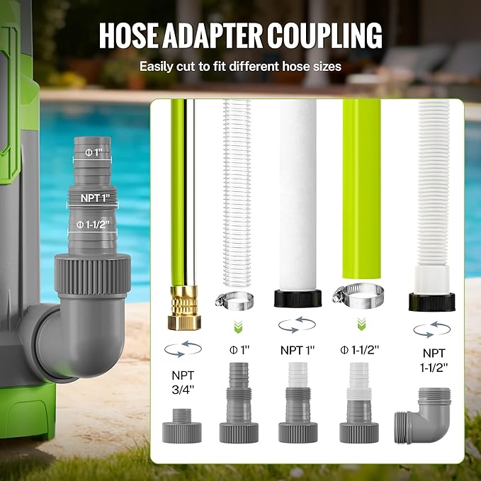 WORKPRO Sump Pump, 1HP 4500 GPH Submersible Water Pump with Automatic Float Switch for Transferring Clean or Dirty Water, A Water Pump for Pool Draining, Flooded Basement, Pond, and Garden Irrigation