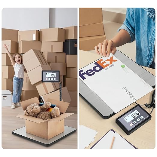Shipping Scale, 400lb/1oz, Digital Postal Scale with Hold/auto-Off/Tare Function, Mail Scale for Packages/Pets/Luggage/Office, Heavy Duty Scale, Batteries & USB Cable Included