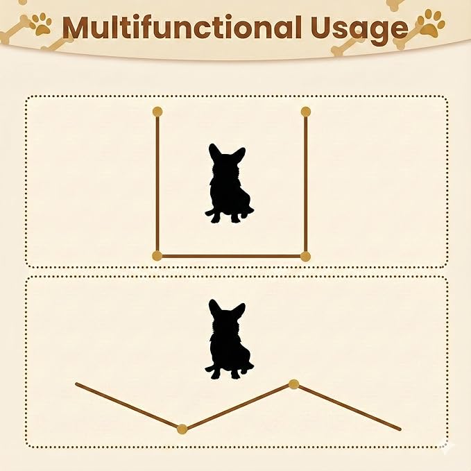 Clear Acrylic Freestanding Dog Gate, Folding Pet Barrier for House, Indoor Stairs & Doorways, Transparent Puppy Fence with Handles, Foldable Playpen for Small Dogs, Rabbit