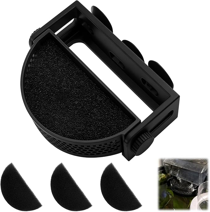 Aquarium Filter Baffle, Slow Flow Design, Fish Tank Flow Controller with 3 Suction Cups and 3 Sponge for Betta Fish Shrimp Tanks