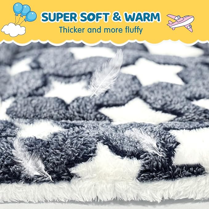 2 Pack Bunny Bed - 10 x 13 Inch Rabbit Pee Pads Bedding - Washable and Thickness Upgrade (Gray & Pink,M)