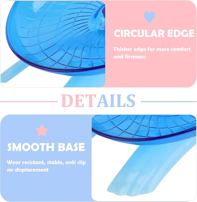 Blue Large Table Lamp Shades Large Flying Saucer for Rats Chinchilla Toys Run Disc Hamster Cage Pet Exercise Toy Hamster Flying Saucer Ball 10 Inch Rat Wheel 30cm Mute Cd