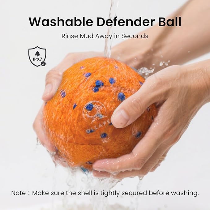 Smart Interactive Dog Toy Ball - Automatic Bouncing & Rolling, Chew-Resistant E-TPU Material, 3 Interactive Modes, IPX7 Waterproof, Smart Chase Pet Toy Ball for Medium and Large Dogs (Orange)