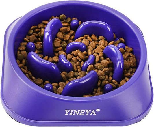 YINEYA Slow Feeder Dog Bowls, Pet Supplies That Slow Down Eating, Pet Food Bowls, Maze Dog Puzzle Feeder for Medium Breed