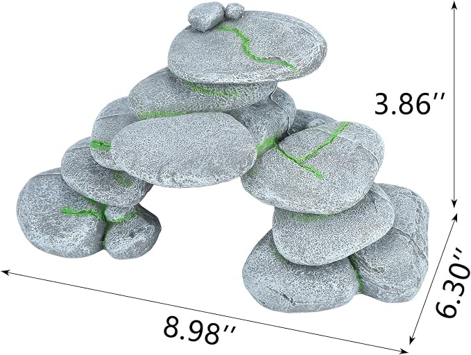 IBWell Resin Reptile Hides Pebble Shrimp Hides for Aquarium Tank Terrarium Reptile Rock Hide Fish Tank Caves and Hides Reptile Hideouts for Lizard Snake Gecko