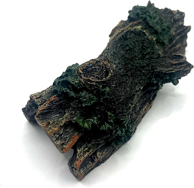 Aquarium Decorations Resin Hollow Tree Trunk Ornament, Fish Hideout for Aquarium, Bettas House Cave Wood House Decor for Fish Tank
