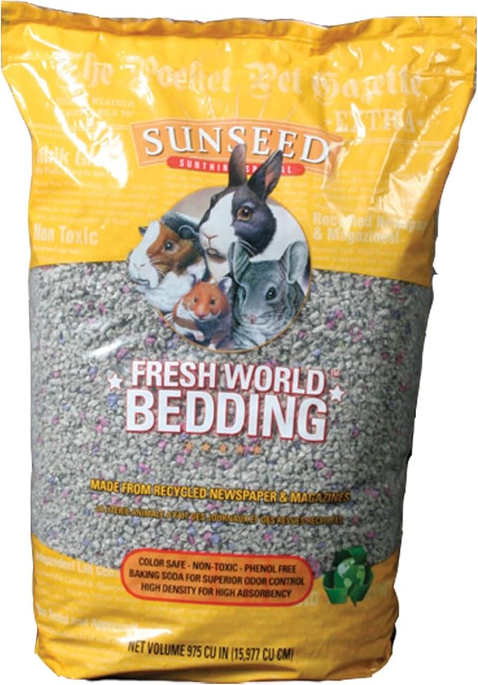 SUNSEED Fresh World Bedding - 975 Cubic Inch - Gray Fleck