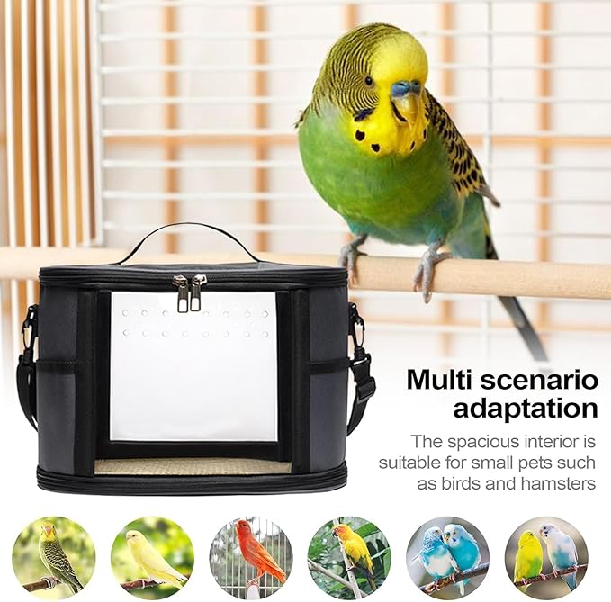 Bird Travel Carrier – Parrot Shoulder Bag, Small Pet Travels Backpack, Lightweight Portable Bag | Convenient Travel Accessory, Safe Carrier for Cockatiel Budgies Parrot Hamster