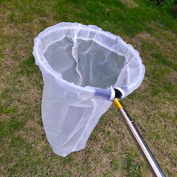 Telescopic Insect and Butterfly Net Catching Insects Bugs Fishing Nets, Stainless Steel Handle Extends from 15 Inches to 59 Inches