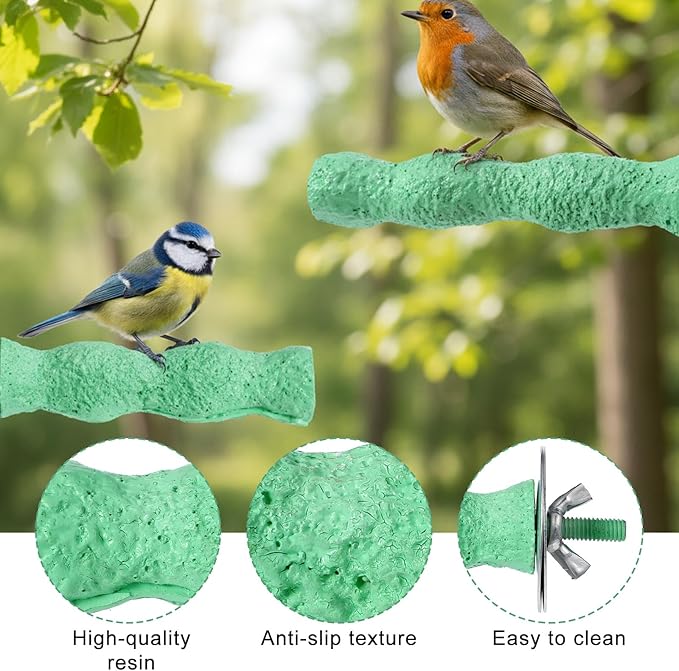 2 Pcs Bird Beak Grinding Stone, Bird Parrot Cage Perch Stand Platform Foot Claws Trimmer Chewing Natural Birds Perch Stand Platform Paw Grinding Sticks Cage Accessories for Parrot Budgie Cockatiel