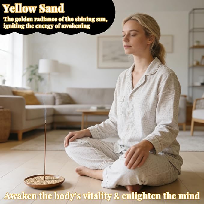 RAINFLOW 15 OZ Fine Yellow Sand for Crafts - Colored Quartz Zen Garden Sand Decorative for Vases Filler, Wedding Unity Ceremony, Incense Burner, Ritual Incense,Wishing Bottle