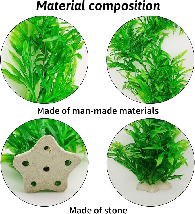 Tfwadmx Plastic Fish Tank Plants Decoration Artificial Seaweed Ornament for Fish Tank Decor Plastic Plant for Betta Shrimp 2 Pcs About 13 inch