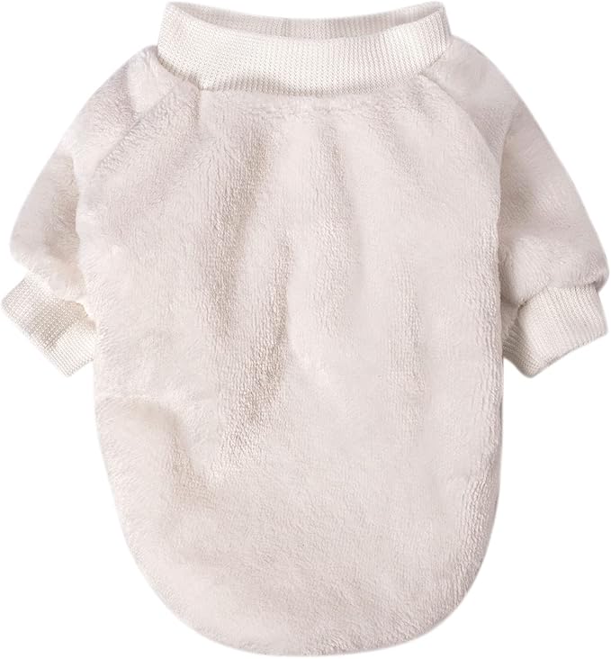 FabriCastle Dog Sweaters, 3-Pack Dog Clothes for Small Dogs Male & Girl, Soft and Warm Pet Coats XXS - XXL, Winter Pet Jackets, Doggy Apparel Costumes, Puppy Outfits (Beige,Light green,Yellow, Medium)
