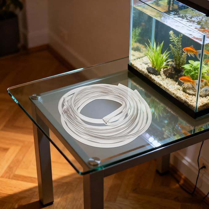 GALPADA Aquarium Siphon Vacuum Water Changer with PVC Nozzle 5m Hose | Gravel Washer for Freshwater Maintenance, Includes Hose Clamp and Replacement Kit, Flexible Tubing for Routine Cleaning