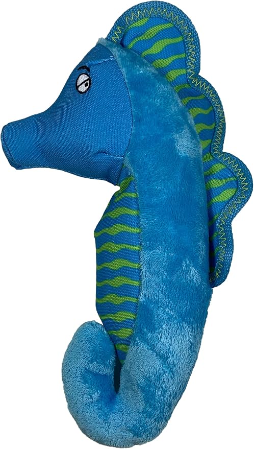 Spunky Pup Clean Earth Plush Seahorse | Made from 100% Recycled Water Bottles | Large