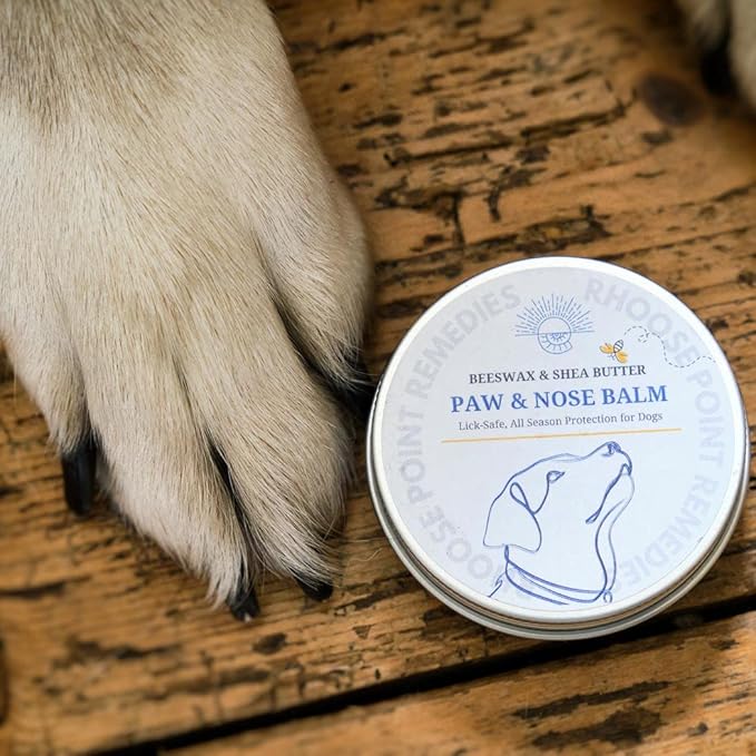 Lick Safe Dog Paw Balm - Softens, Heals, Soothes & Protects Dogs Paws, Noses & Skin. All Natural, Organic Ingredients. Lick-Safe Protection for Dogs with Beeswax (5 fl.oz - Large Tin)