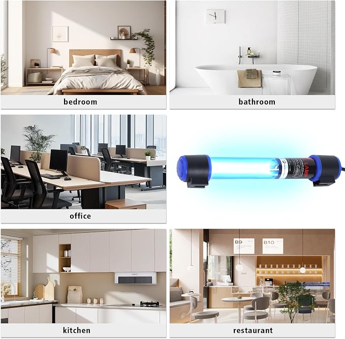 5W UVC Aquarium Light for Fish Tank and Pond – Quartz Tube Waterproof UV Lamp, Water Clarifier for Clearer Water