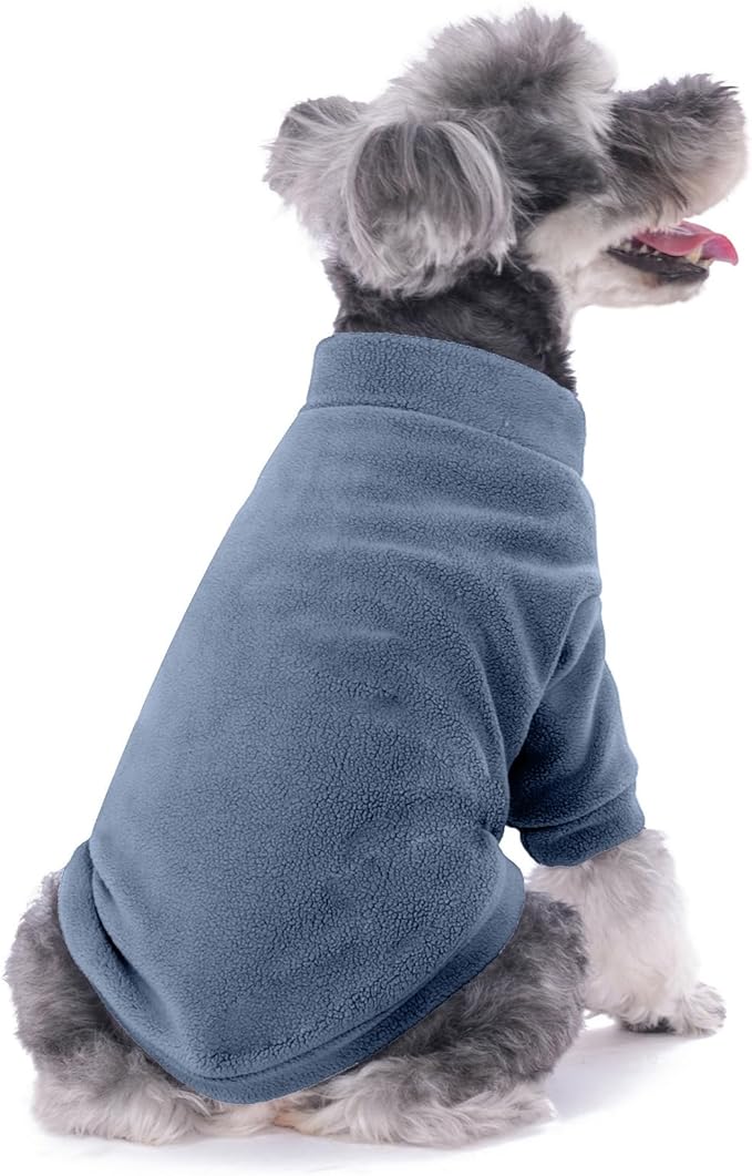 GYALAPERI Dog Sweater, 3 Pack Dog Sweaters for Small Dogs Girl Boy, Ultra Soft Warm Puppy Clothes Dog Coat for Winter (Gray+Azure+Navy, X-Large)