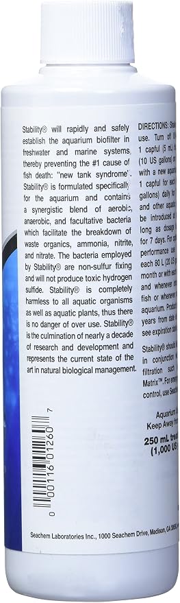 Seachem Prime Fresh and Saltwater Conditioner - Chemical Remover and Detoxifier 250 ml & Stability - for Freshwater and Marine Aquariums 250ml