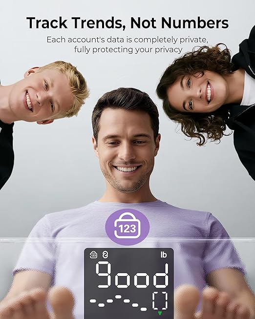 Ovutek Scale for Body Weight, Digital Bathroom Smart Scale with 13 Body Composition Analyzer Sync Weight Scale BMI Health Monitor Sync Apps 400lbs - Purple