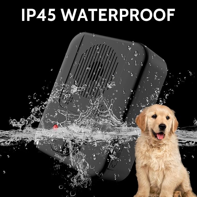 Anti Barking Device for Dogs, Ultrasonic Dog Barking Deterrent Devices, Rechargeable Dog Barking Control Device, Barking Dog Silencer, Bark Box Stop Neighbors Dog from Barking (Black)