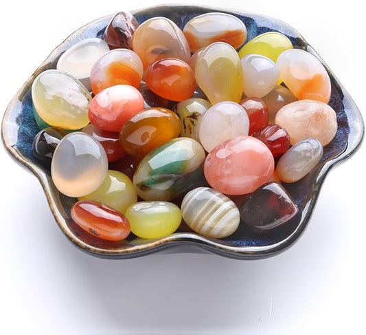 Colorful Mancala Stones Polished Landscaping Plants Decorative Pebbles | Glass Vase Fillers,River Rocks, Indoor Plants,Fish Tanks,DIY Crafts,Aquarium Gravel Rocks,Resin Art