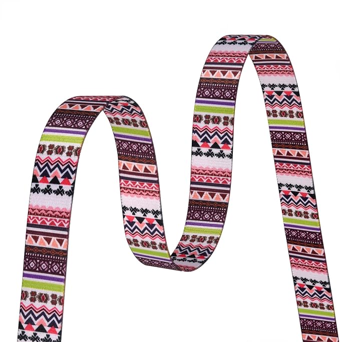 MarukoPet Dog Collar, Adjustable for Small Medium Large Dogs Puppy, Cute Design with Bohemia Floral Tribal Geometric Patterns Boys Girls Dog Collar(Pink Bohemia-S)