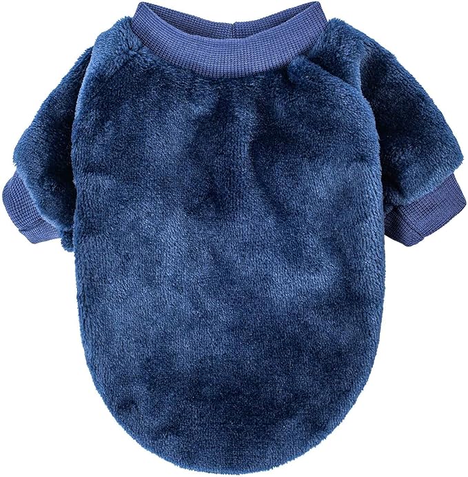 FabriCastle Small Dog Sweaters, 3-Pack Dog & Cat Clothes, Ultra Soft and Warm Pet Jackets for Small Dogs Boy & Girl, Winter Pet Apparel Costumes, Puppy Outfits (Grey,Blue,Dark Blue, Large)