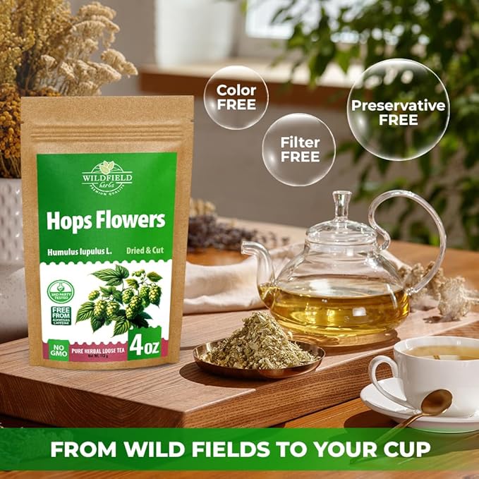 4 oz. Hops Herb Dried Tea Hops Flowers Herbal (Humulus Lupulus L.) - 113 Gramm Herb Tea Lupulo Entero