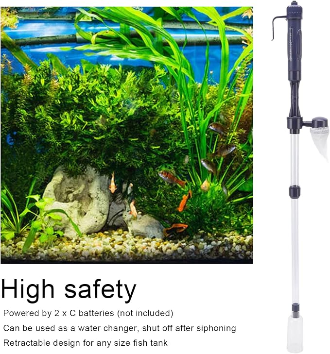 AYNEFY Aquarium Gravel Cleaner,Electric Fish Tank Water Change Fish Tank Sand Vacuum Cleaner Aquarium Siphon Vacuum Cleaner for Gravel Sand