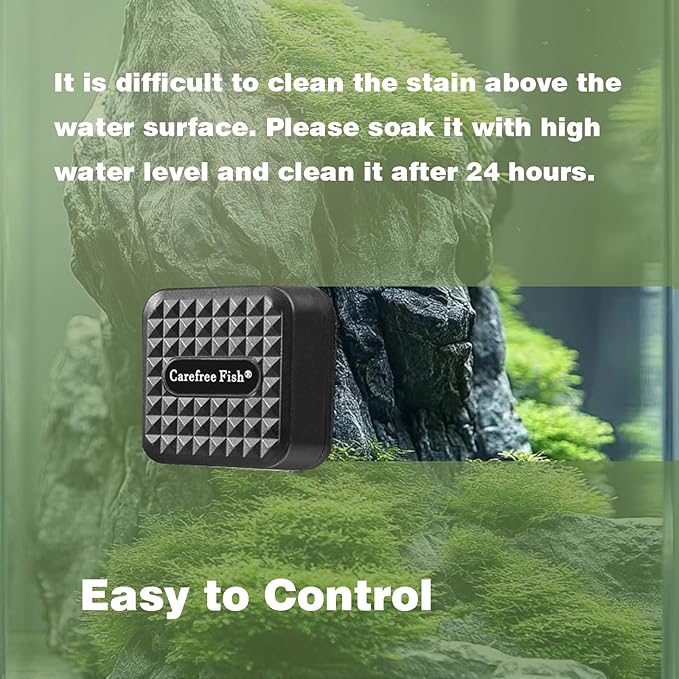 Carefree Fish Aquarium Super Strong Mini Magnetic Cleaner for Glass Fish Tank Tiny Algae Brush Not Floating