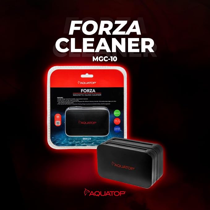 Aquatop Forza Floating Glass Cleaning Magnet 3.94 x 2.36 x 1.77 in – Suitable for 3/8-1/2 in Glass Thickness, Easy Aquarium Cleaning, MGC-10