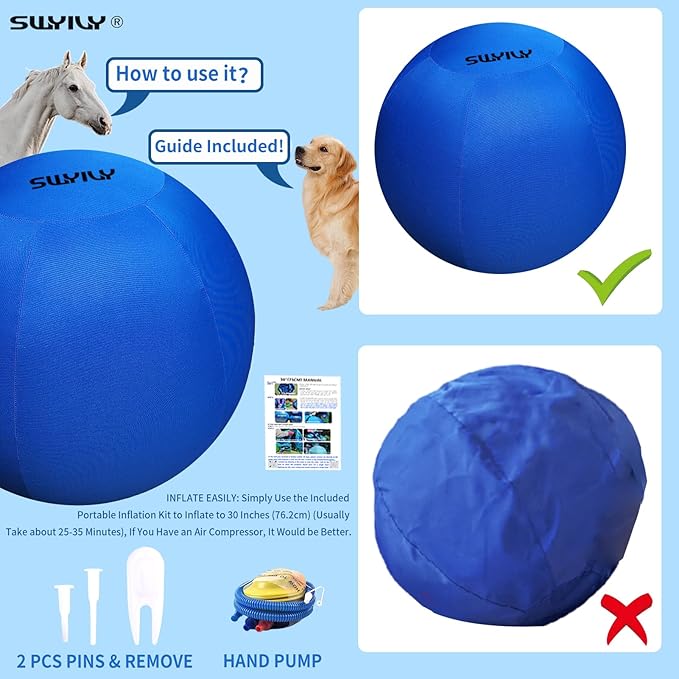 Horse Ball 40inch - Extra Large Toy for Adult Horses, Ideal for Pasture & Indoor Stall Boredom Relief