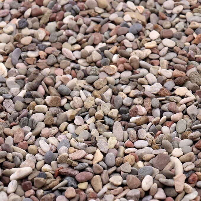 Black Earth Rocks for Plants & Planters, Decorative Pebbles, 1/5", 10 lb