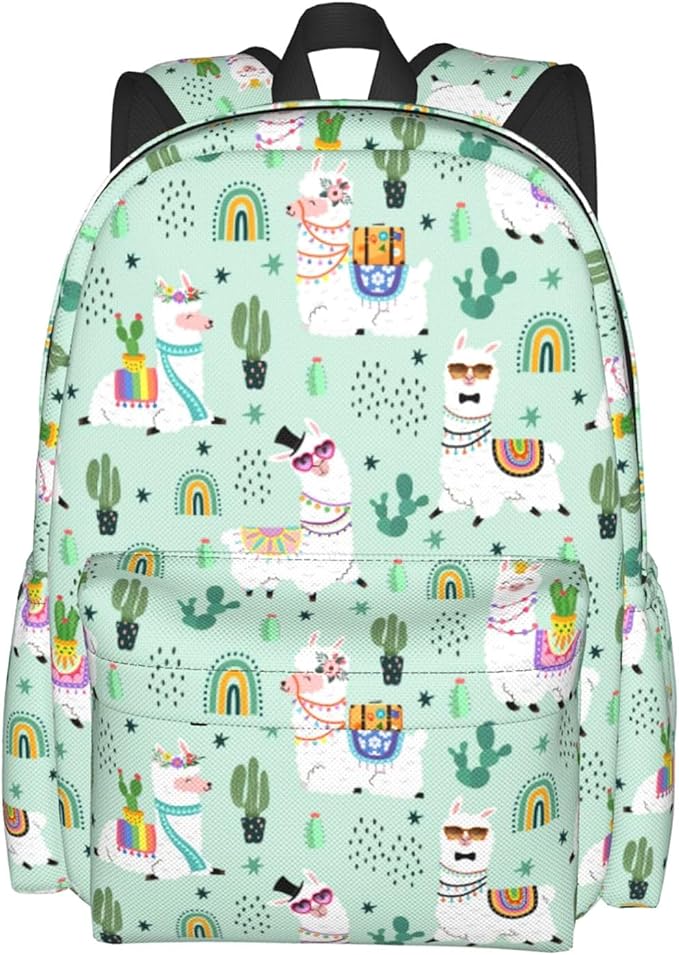 Cute Llamas Backpack for Women 16.9 inch Travel Casual Laptop Backpack Lightweight Waterproof Hiking Daypack