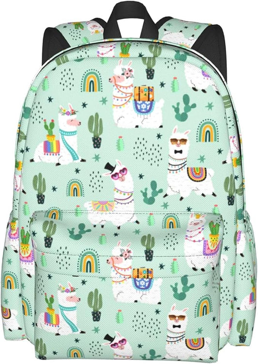 Cute Llamas Backpack for Women 16.9 inch Travel Casual Laptop Backpack Lightweight Waterproof Hiking Daypack