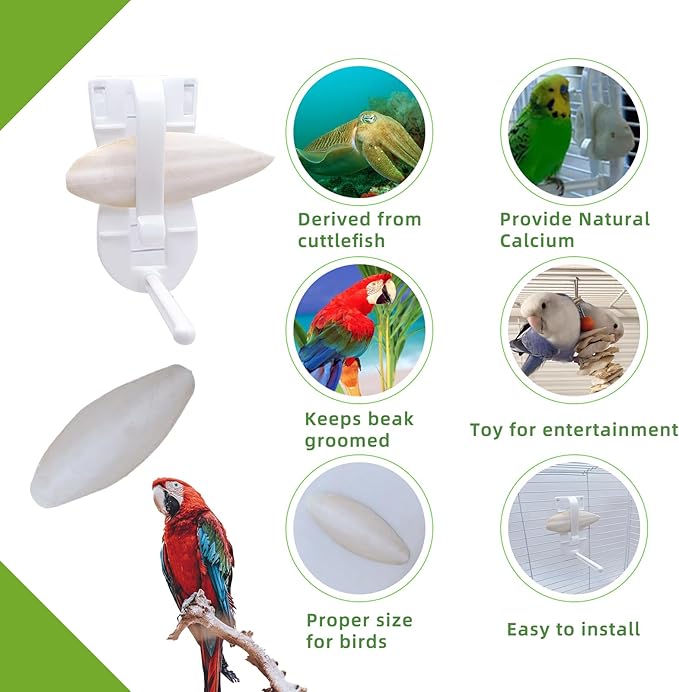 4.3"-4.7" Cuttlebone for Birds,Parakeets Cuddle Bone Beak Trimming,Premium Calcium Natural Cuttlefish Bone for Parrot,Cockatiel,Budgie,Tortoise, Snails,Reptiles,12 Pcs