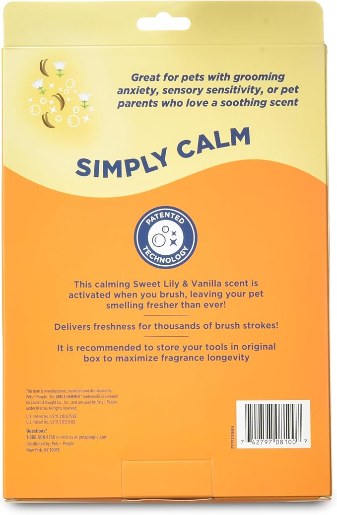 Arm & Hammer Deodorizing Dog Grooming Glove, Fragrance Transfer Technology with Baking Soda, Deshedding Glove for Bathing & Dry Grooming, Pet Hair Removal, Sweet Lily & Vanilla Scent