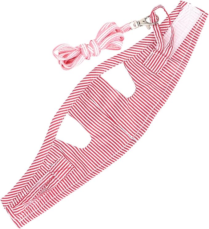Squirrel Vest Harness, Soft Cotton Clothes for Guinea Pig and Small Pets, Adjustable Outdoor Vest and Leash Set for Small Animal Walking (S)