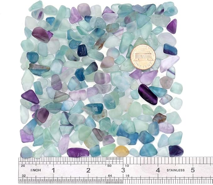 Decorative Crystal Pebbles, 2 Lbs/920g (Fill 1.8 Cups) Natural Quartz Stones Aquarium Gravel Sea Glass Rock Sand for Vase Fillers/Fish Turtle Tank/Succulent Plants Decoration