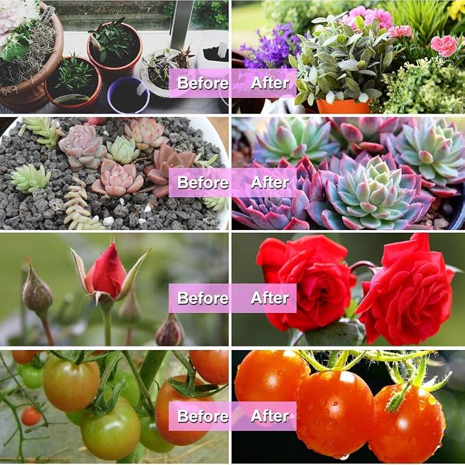 Bseah Grow Light Plant Lights for Indoor Plants, Full Spectrum Led Growing Lamp with 3/9/12H Timer, Auto ON & Off, 10 Dimmable Lightness Clip-On Desk