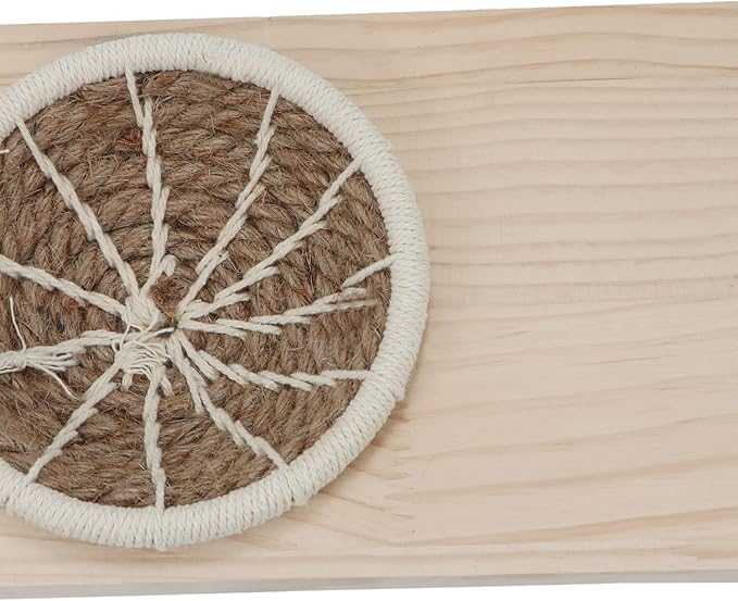 Wontee Bird Perch Stand with Nest Bird Breeding Nest Bed Wooden Platform for Budgies Parakeets Cockatiels Conures (M)