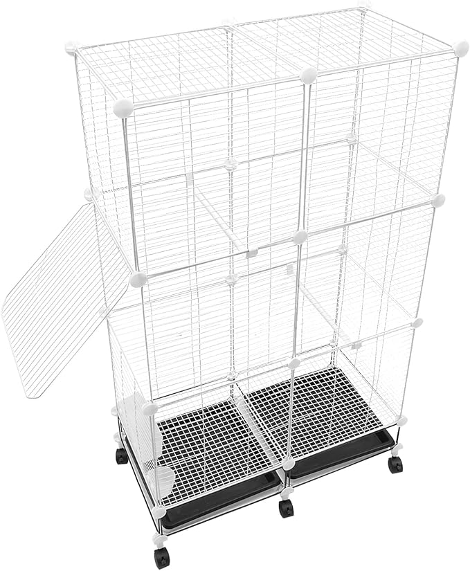 49in Metal Bird Cage Large Parakeet Cages for Parrot, Cockatiel, Lovebird, Pigeon Pagoda Bird House with Rolling Stand,Feeding Bowls & Waterer (Iron-49in)