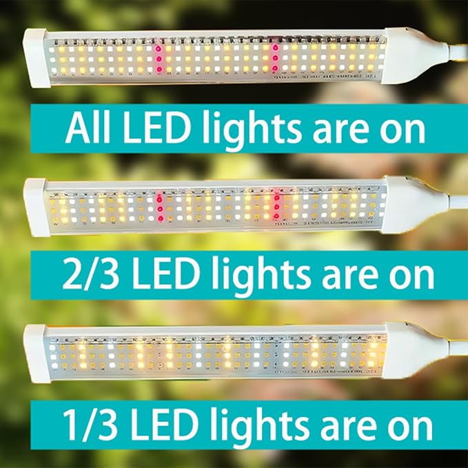 LED Grow Lights for Indoor Plants Full Spectrum, LED Plant Light with Stand, Adjustable Height, Plant Grow Lights with Auto 4/8/12/H Timer for Indoor Tall Plants (420 LEDs)