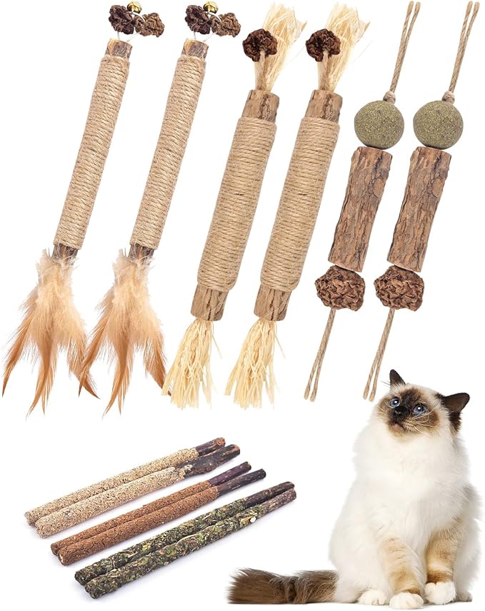 TINDTOP Silvervine Chew Sticks & Chew Ropes for Cats