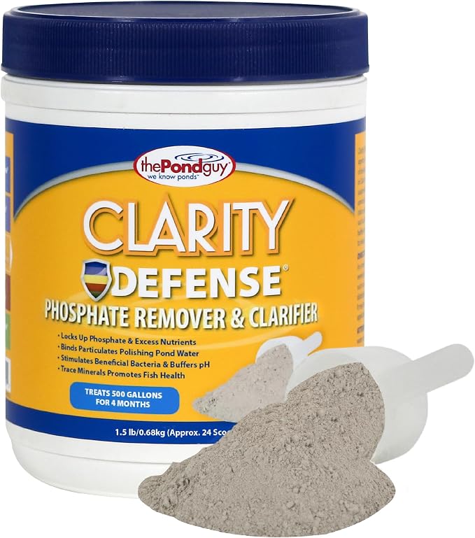 The Pond Guy Clarity Defense Water Garden Flocculant, 1.5 lbs | Clear Cloudy Water, Stimulate beneficial bacteria growth and is fish, plant & animal safe for cleaner, clearer ponds
