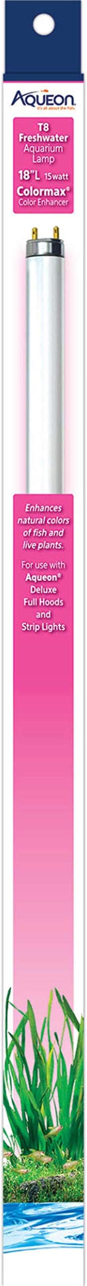 Aqueon T8 Floramax Fluorescent Lamp Replacements, Light Bulbs, 18 Inches | Aquarium light, 17 watt, works with most T8 fluorescent lighting systems